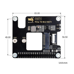 PCIe to M.2 HAT for Raspberry Pi 5 Support for SSD NVME 2230 and 2242 Form Factor